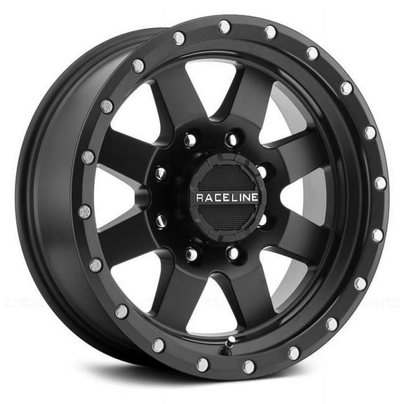 Raceline 935B-DEFENDER 17" Cast Aluminum Wheel, DEFENDER BLACK 17X9 5X127 -12mm Fits select: 2021 JEEP WRANGLER UNLIMITED SPORT, 2020-2023 JEEP GLADIATOR SPORT