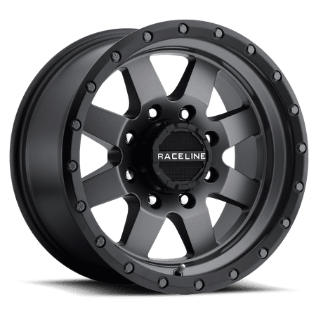 Raceline 935G-DEFENDER 20" Cast Aluminum Wheel, DEFENDER GUNMETAL 20X9 8X165.1 -12mm Fits select: 2003-2005 HUMMER H2, 2007 CHEVROLET SILVERADO C2500 HEAVY DUTY
