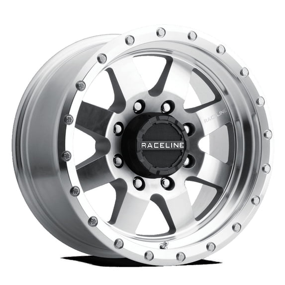 Raceline 935MC-DEFENDER 17" Cast Aluminum Wheel, DEFENDER MACHINED CC 17X9 5X139.7 -12mm