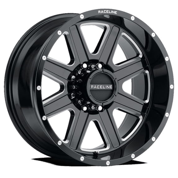 Raceline 940M-HOSTAGE 17" Cast Aluminum Wheel, HOSTAGE BMF 17X9 8X165.1 -12mm