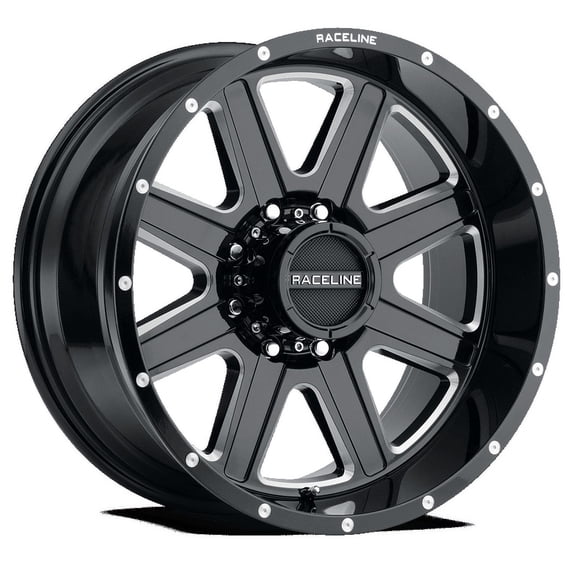Raceline 940M-HOSTAGE 17" Cast Aluminum Wheel, HOSTAGE BMF 17X9 8X180 +12mm Fits select: 2011,2013 GMC SIERRA K2500 SLE