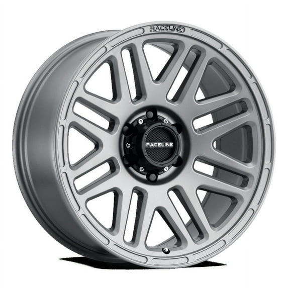 Raceline 944GS-OUTLANDER 17" Cast Aluminum Wheel, OUTLANDER GREYSTONE 17X9 8X170 -12mm Fits select: 1999-2004 FORD F250 SUPER DUTY