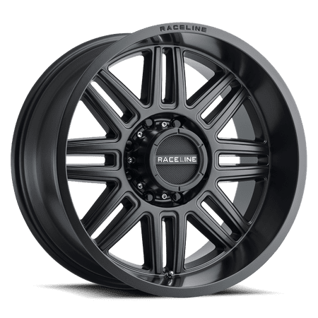 Raceline 948B-SPLIT 16" Cast Aluminum Wheel, SPLIT SATIN BLACK 16X8 5X139.7 0mm Fits select: 1994-2001 DODGE RAM 1500, 1975-1996 FORD F150
