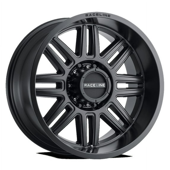 Raceline 948B-SPLIT 18" Cast Aluminum Wheel, SPLIT SATIN BLACK 18X9 6X135 +18mm Fits select: 2019 FORD F150 SUPERCREW, 2016-2018 FORD F150