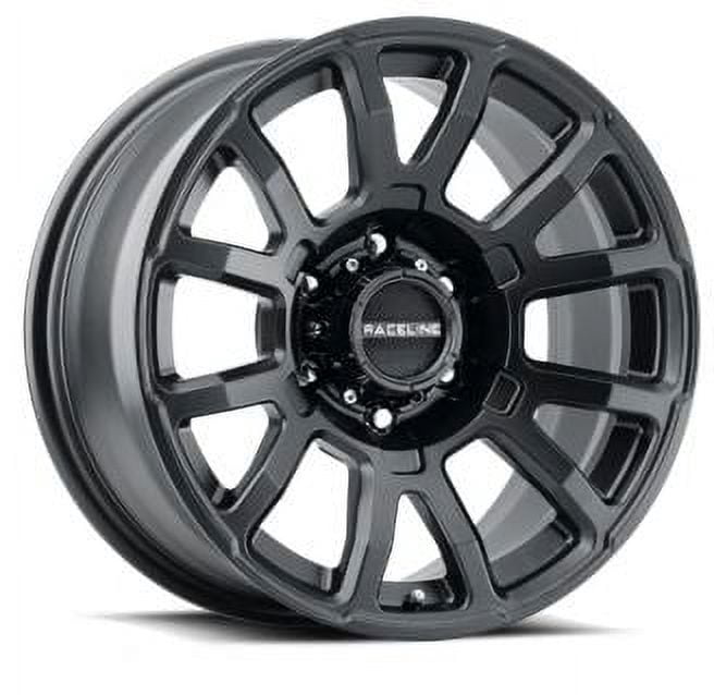 Raceline 950B Aluminum 17'' Gauge Wheel 6x139.7 17 X 8.5 Inch 6 Lugs, Satin Black