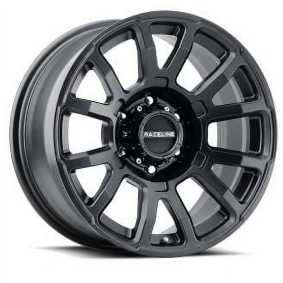 Raceline 950B Aluminum 17'' Gauge Wheel 6x139.7 17 X 8.5 Inch 6 Lugs, Satin Black