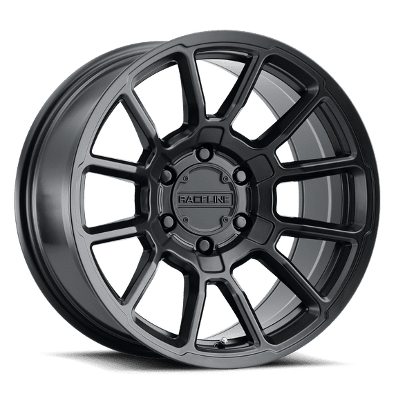 Raceline 950B-GAUGE 18" Cast Aluminum Wheel, GAUGE SATIN BLACK 18X9 6X139.7 -12mm Fits select: 2013 TOYOTA TACOMA DOUBLE CAB, 2014 TOYOTA TACOMA