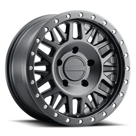 Raceline 951B-RYNO 18" Cast Aluminum Wheel, RYNO SATIN BLACK 18X9 8X180 +18mm