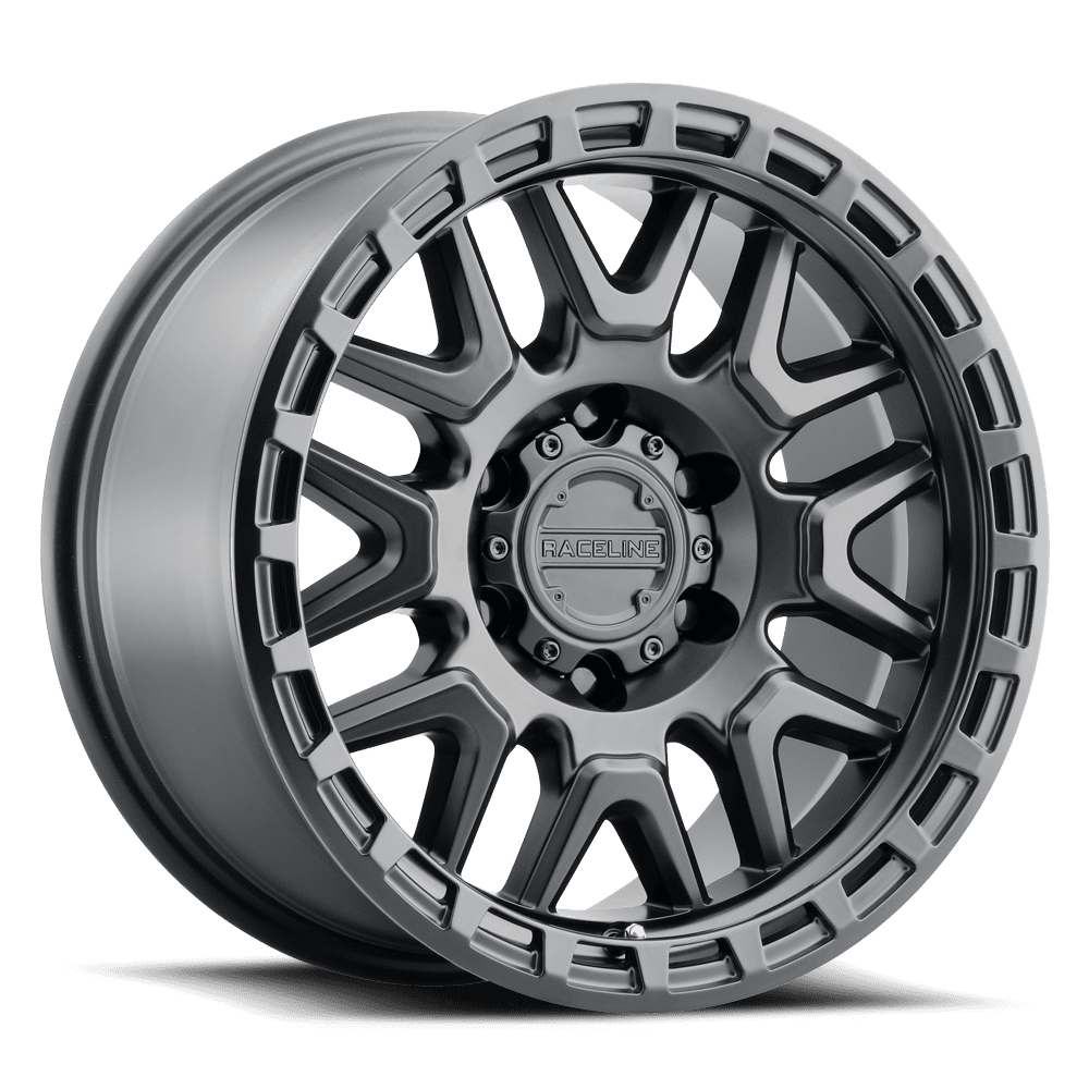 Raceline 953B-KRANK 17" Cast Aluminum Wheel, KRANK SATIN BLACK 17X8.5 6X120 0mm