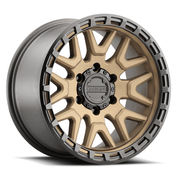 Raceline 953BZ-KRANK 17" Cast Aluminum Wheel, KRANK BRONZE 17X9 8X165.1 -12mm Fits select: 2003-2005 HUMMER H2, 2003-2008 DODGE RAM 3500 ST/SLT