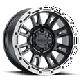 thumbnail image 1 of Raceline 956BS-COMPASS 17" Cast Aluminum Wheel, COMPASS SATIN BLACK W/ SILVER RING 17X8.5 6X135 0mm, 1 of 2