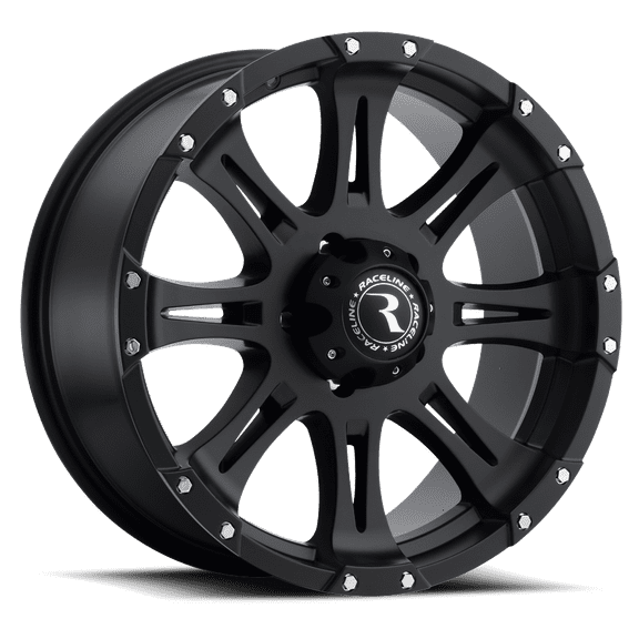 Raceline 981-RAPTOR 16" Cast Aluminum Wheel, RAPTOR BLACK 16X8 6X5.5 0mm Fits select: 2013 TOYOTA TACOMA DOUBLE CAB, 1999-2000 CHEVROLET SILVERADO C1500