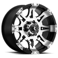 thumbnail image 1 of Raceline 982-RAPTOR 16" Cast Aluminum Wheel, RAPTOR MIRROR/BLACK 16X8 8X6.5 0mm, 1 of 2