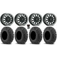 thumbnail image 1 of Raceline Alpha 15" Wheels Bk +25mm 34" MotoVator Tires Polaris RZR Turbo R & Pro R Ranger 1500 Xpedition, 1 of 4