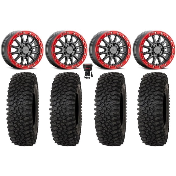 Raceline Alpha 15" Wheels Gm +25mm 32" Roctane ST Tires Polaris RZR Turbo R & Pro R Ranger 1500 Xpedition
