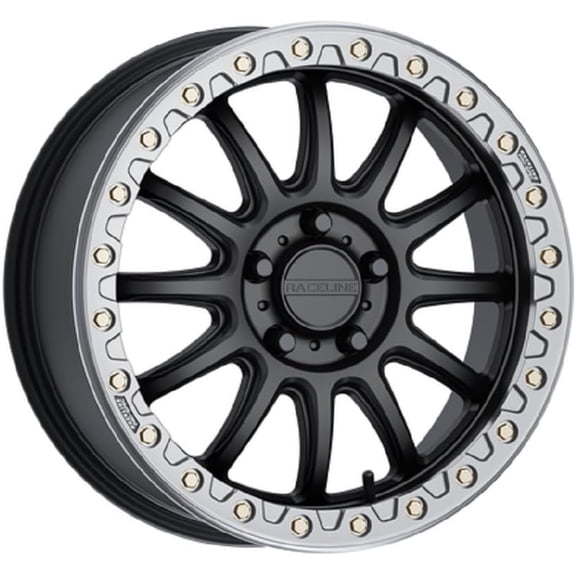 Raceline Alpha Beadlock 17x7 UTV Wheel - Black/Gunmetal (5x4.5) +25mm