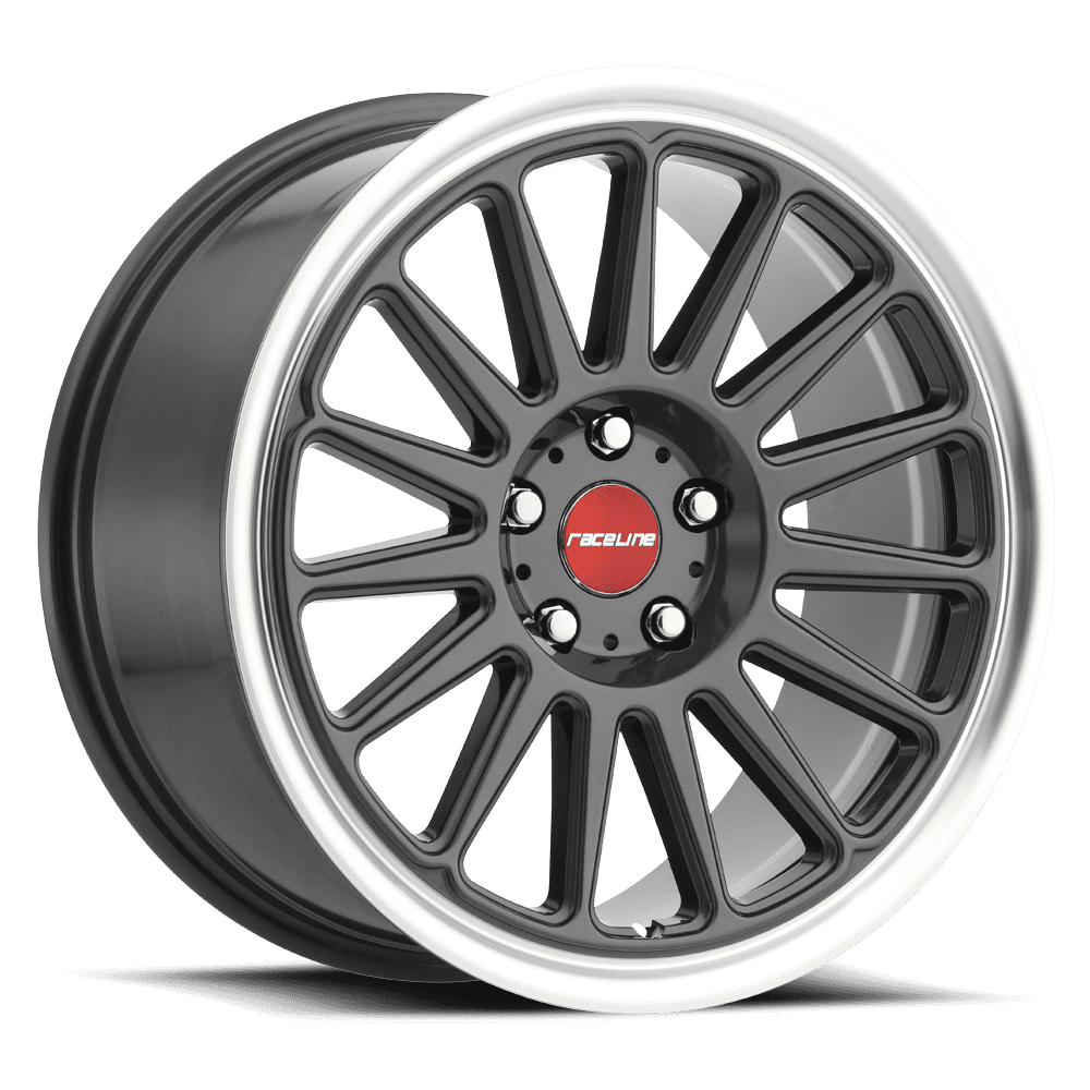 Raceline Aluminum 17" Wheel Rim 17x8 inch 5 Lug Gloss Gunmetal