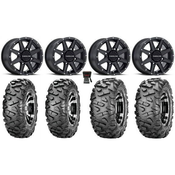 Raceline Hostage 14" Black Wheels 26" BigHorn Tires Sportsman RZR Ranger