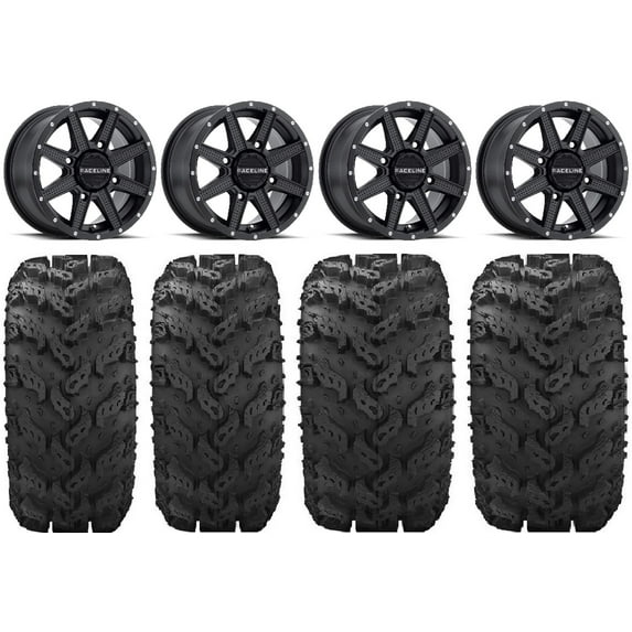 Raceline Hostage 14" Black Wheels 26" Reptile Tires Sportsman RZR Ranger