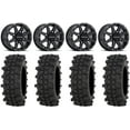 thumbnail image 1 of Raceline Hostage 14" Black Wheels 28" ACP Tires Kawasaki Mule Pro FXT, 1 of 4