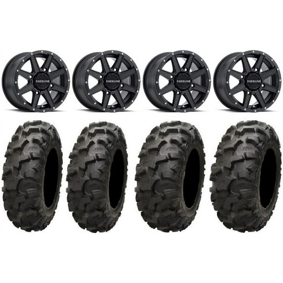 Raceline Hostage 14" Black Wheels 28" Blackwater Tires Polaris RZR XP 1000 / PRO XP / Ranger XP 900/1000
