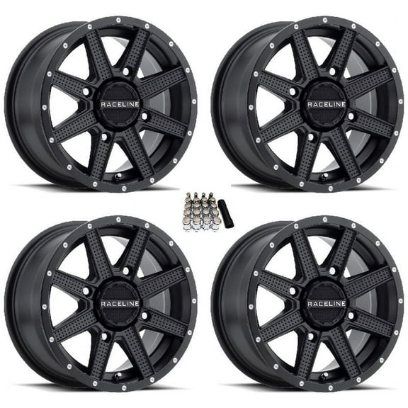 Raceline Hostage UTV Wheels/Rims Black 14" Honda Pioneer