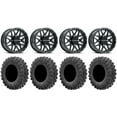 thumbnail image 1 of Raceline Krank 14" Black Wheels 32" MotoRavage Tires Kawasaki Mule Pro FXT, 1 of 4