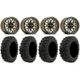 thumbnail image 1 of Raceline Krank 14" Bronze Wheels 26" Dual Threat Tires Sportsman RZR Ranger, 1 of 5