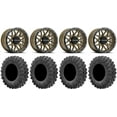 thumbnail image 1 of Raceline Krank 14" Bronze Wheels 27" MotoRavage Tires Sportsman 550 850 1000, 1 of 4