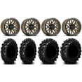 thumbnail image 1 of Raceline Krank 14" Bronze Wheels 27" Swamp Lite Tires Kawasaki Mule Pro FXT, 1 of 4