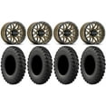 thumbnail image 1 of Raceline Krank 14" Bronze Wheels 28" MotoRally Tires Kawasaki Mule Pro FXT, 1 of 4