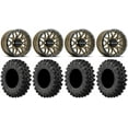 thumbnail image 1 of Raceline Krank 14" Bronze Wheels 28" MotoRavage XL Tires Sportsman 550 850 1000, 1 of 4