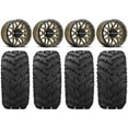 thumbnail image 1 of Raceline Krank 14" Bronze Wheels 28" Reptile Tires Sportsman RZR Ranger, 1 of 4