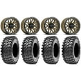 thumbnail image 1 of Raceline Krank 14" Bronze Wheels 30" Rampage Tires Kawasaki Mule Pro FXT, 1 of 4