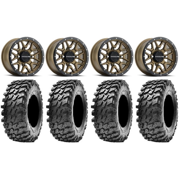 Raceline Krank 14" Bronze Wheels 30" Rampage Tires Polaris RZR XP 1000 / PRO XP / Ranger XP 900/1000