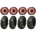thumbnail image 1 of Raceline Krank 14" Red Wheels 27" Mega Mayhem Tires Kawasaki Mule Pro FXT, 1 of 5