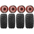 thumbnail image 1 of Raceline Krank 14" Red Wheels 27" Reptile Tires Sportsman RZR Ranger, 1 of 4