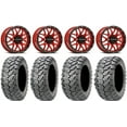 thumbnail image 1 of Raceline Krank 14" Red Wheels 29" Ceros Tires Can-Am Maverick X3 / Honda Pioneer 1000 / Talon, 1 of 4