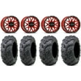 thumbnail image 1 of Raceline Krank 14" Red Wheels 30" Zilla Tires Polaris RZR XP 1000 / PRO XP / Ranger XP 900/1000, 1 of 4