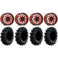 thumbnail image 1 of Raceline Krank 14" Red Wheels 32" Intimidator Tires Sportsman RZR Ranger, 1 of 4