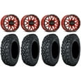 thumbnail image 1 of Raceline Krank 14" Red Wheels 32" Klever X/T Tires Sportsman RZR Ranger, 1 of 4