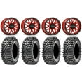thumbnail image 1 of Raceline Krank 14" Red Wheels 32" Roxxzilla 396 Tires Can-Am Commander Maverick Renegade Outlander Defender, 1 of 4