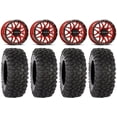 thumbnail image 1 of Raceline Krank 14" Red Wheels 32" XC450 Tires Can-Am Commander Maverick Renegade Outlander Defender, 1 of 4