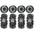thumbnail image 1 of Raceline Krank 14" Wheels Black +38mm/+10mm 28" Moto MTC Tires Can-Am Defender, 1 of 5