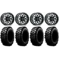 thumbnail image 1 of Raceline Krank 14" Wheels Black +38mm/+10mm 32" Carnivore Tires Can-Am Defender, 1 of 5