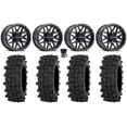thumbnail image 1 of Raceline Krank 14" Wheels Black +38mm 30" ACP Tires Kawasaki Mule Pro FXT, 1 of 4