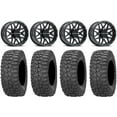 thumbnail image 1 of Raceline Krank 14" Wheels Black +38mm 30" Rock-A-Billy Tires Can-Am Commander Maverick Renegade Outlander Defender, 1 of 4