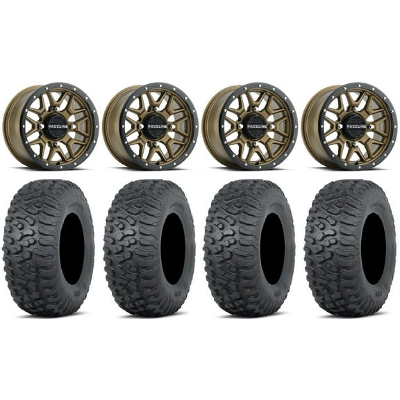 Raceline Krank 14" Wheels Bronze 27" Terra Hook Tires Polaris RZR XP 1000 / PRO XP / Ranger XP 900/1000