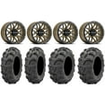 thumbnail image 1 of Raceline Krank 14" Wheels Bronze +38mm/+10mm 28" Mud Lite XL Tires Honda Talon, 1 of 5