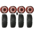 thumbnail image 1 of Raceline Krank 14" Wheels Red 27" RC500 Tires Sportsman RZR Ranger, 1 of 4